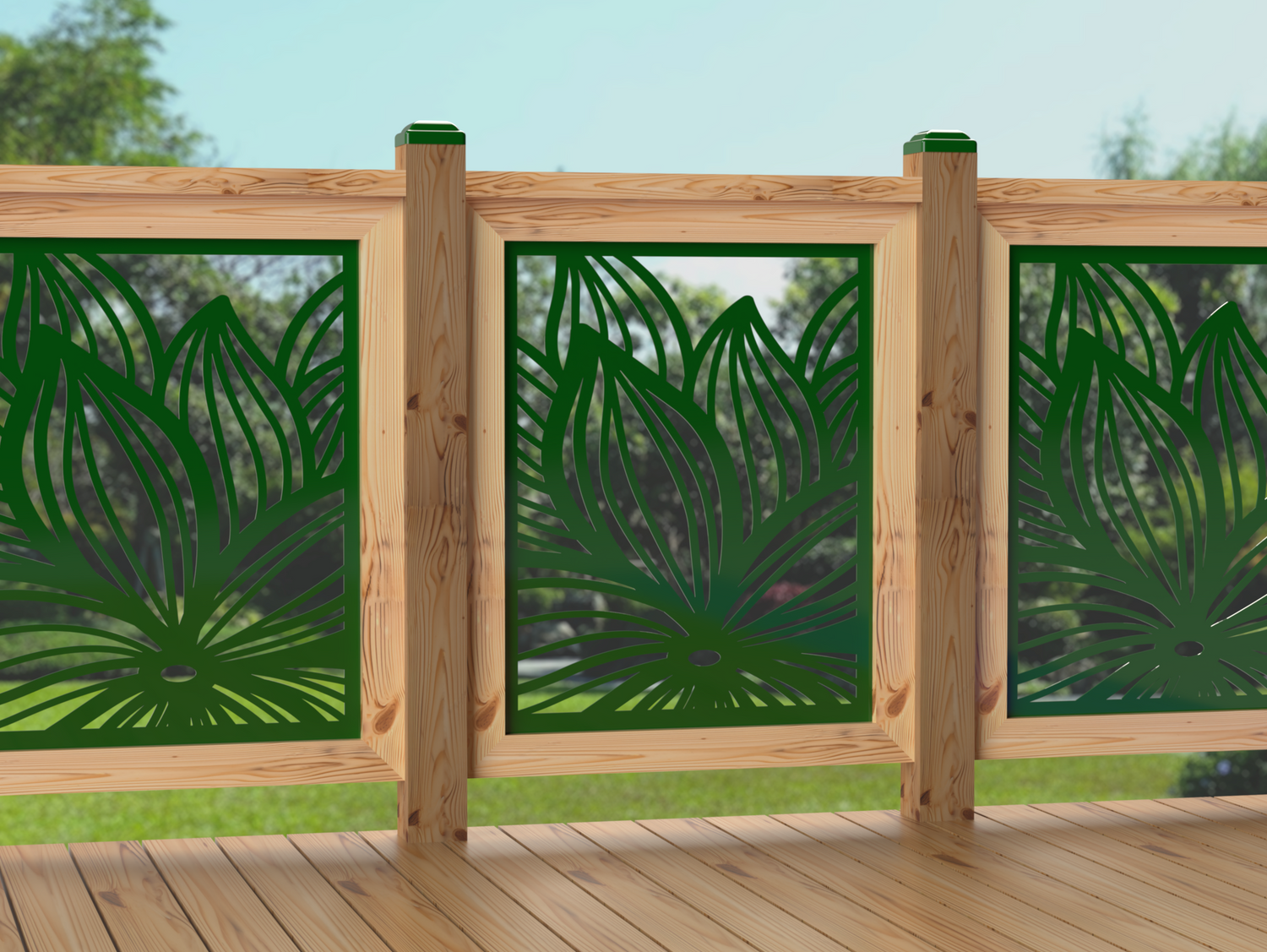 24"x30" - Garden Flower Fence/Gate Panel Insert - Madison Iron and Wood