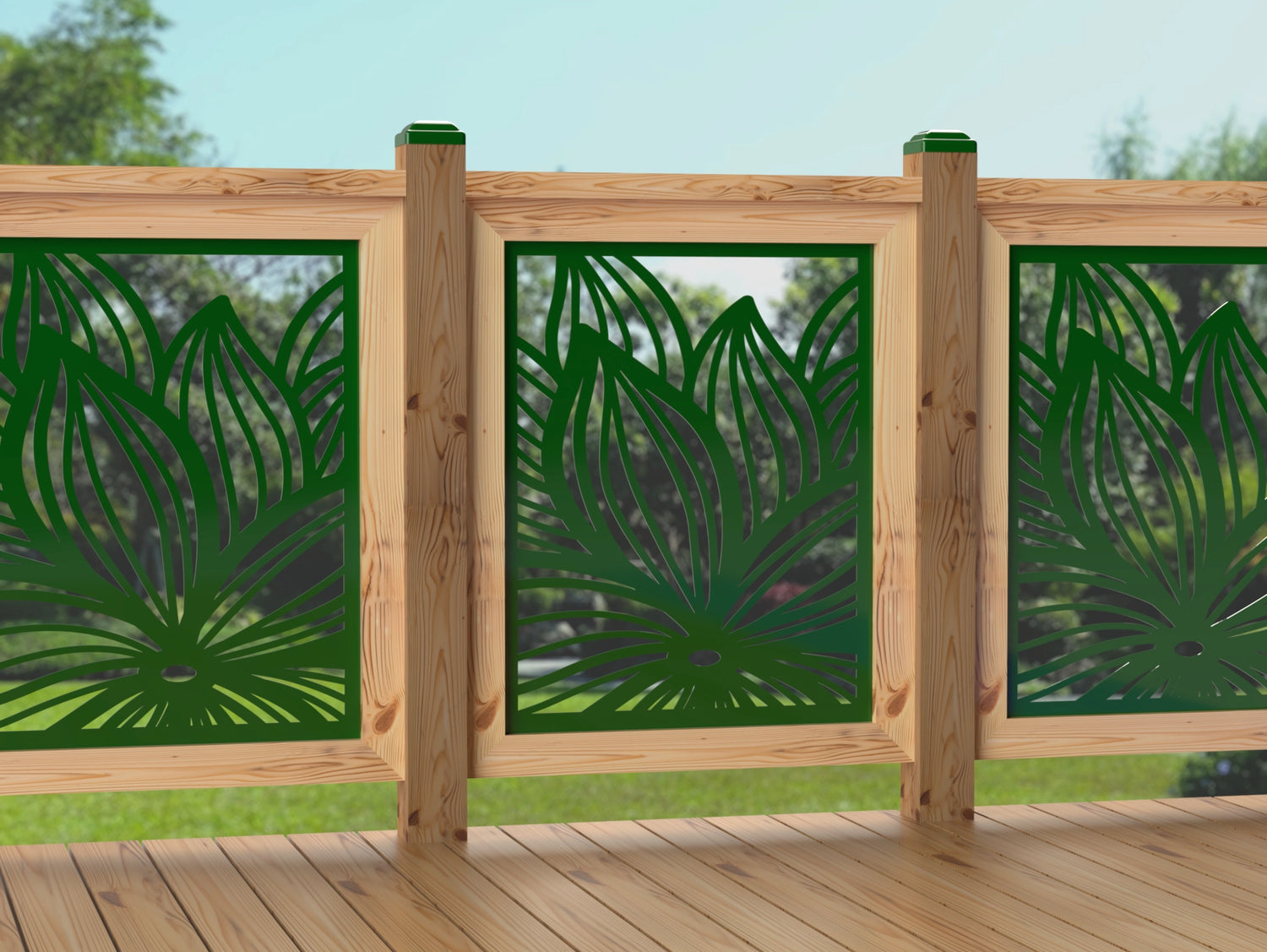 24"x30" - Garden Flower Fence/Gate Panel Insert - Madison Iron and Wood