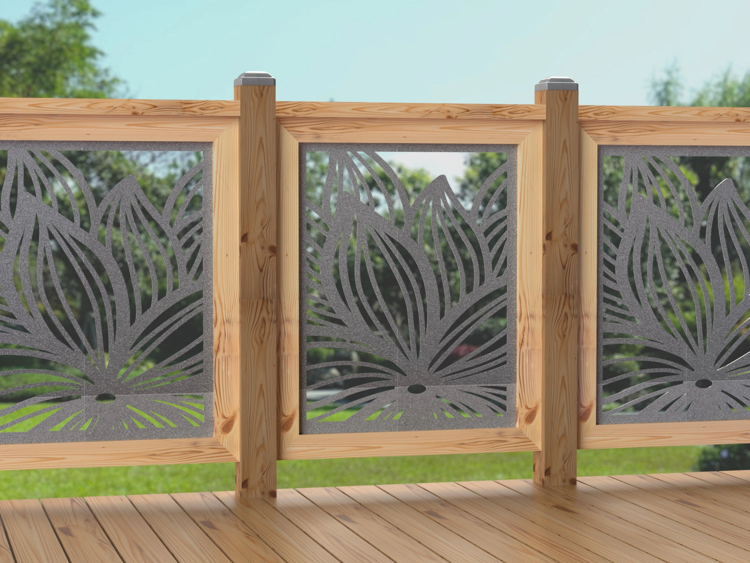 24"x30" - Garden Flower Fence/Gate Panel Insert - Madison Iron and Wood