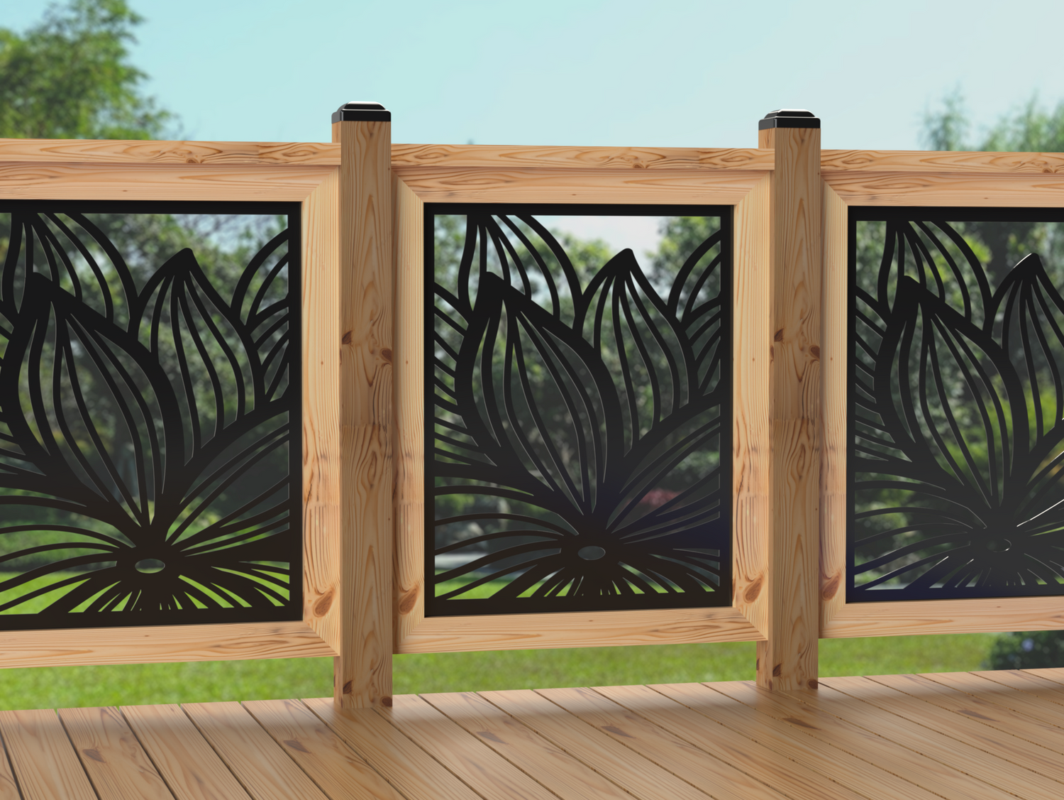 24"x30" - Garden Flower Fence/Gate Panel Insert - Madison Iron and Wood