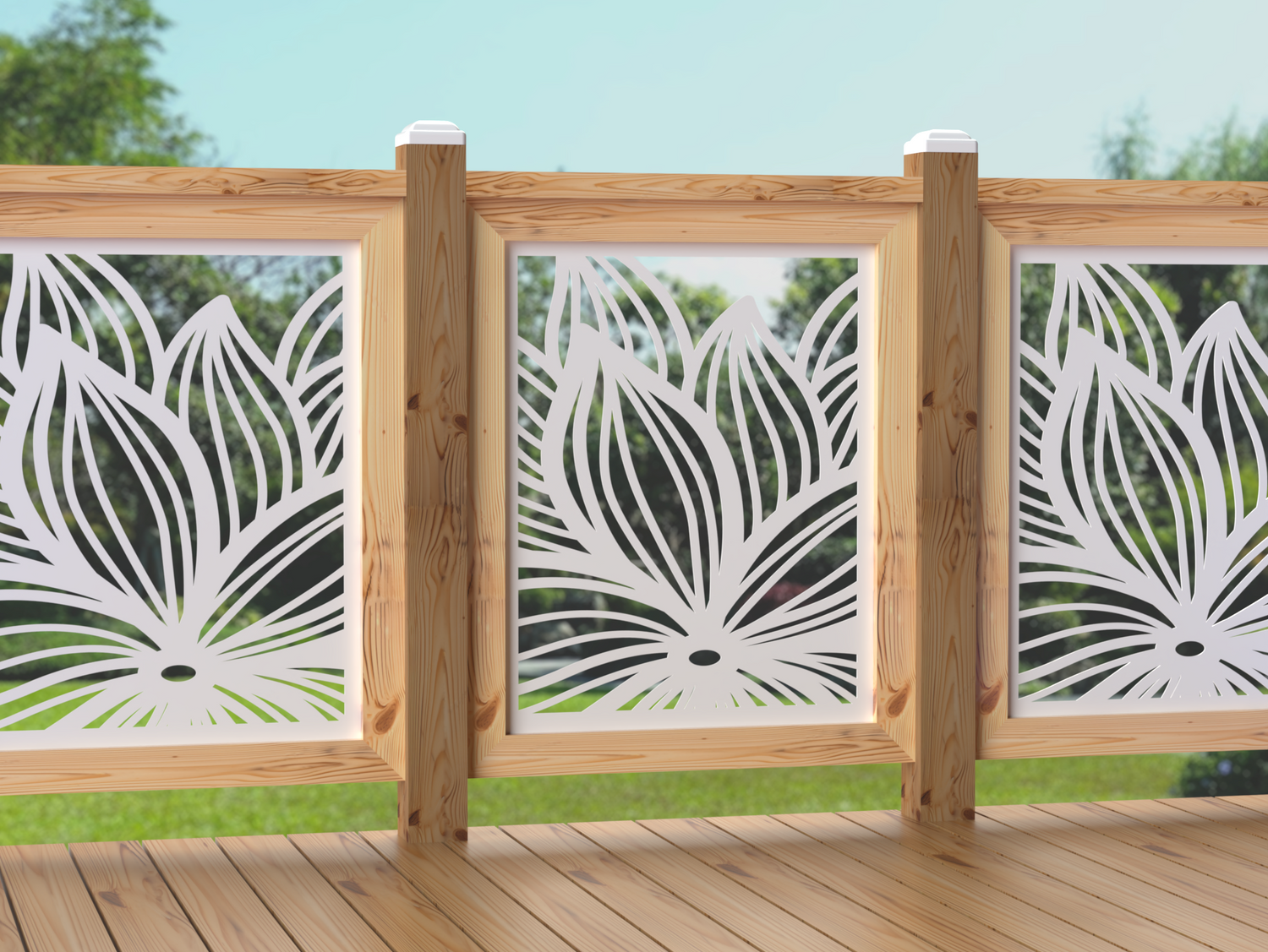 24"x30" - Garden Flower Fence/Gate Panel Insert - Madison Iron and Wood