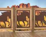 24"x30" - Horses Running Fence/Gate Panel Insert - Madison Iron and Wood