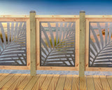 Palm Leaf Pattern Railing Panel Insert - Madison Iron and Wood