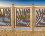 Palm Leaf Pattern Railing Panel Insert - Madison Iron and Wood