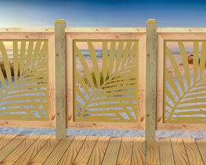 24"x30" - Palm Leaf Pattern Fence/Gate Panel Insert