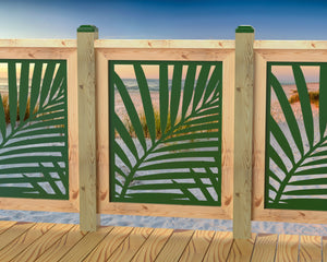 24"x30" - Palm Leaf Pattern Fence/Gate Panel Insert