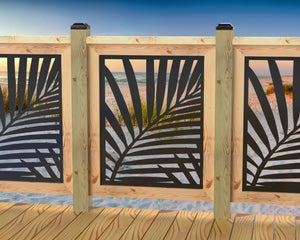 24"x30" - Palm Leaf Pattern Fence/Gate Panel Insert