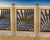 Palm Leaf Pattern Railing Panel Insert - Madison Iron and Wood