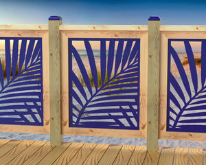 24"x30" - Palm Leaf Pattern Fence/Gate Panel Insert