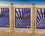 Palm Leaf Pattern Railing Panel Insert - Madison Iron and Wood