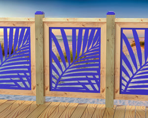 24"x30" - Palm Leaf Pattern Fence/Gate Panel Insert