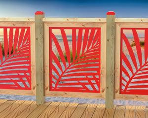 24"x30" - Palm Leaf Pattern Fence/Gate Panel Insert