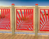 Palm Leaf Pattern Railing Panel Insert - Madison Iron and Wood