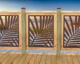 Palm Leaf Pattern Railing Panel Insert - Madison Iron and Wood