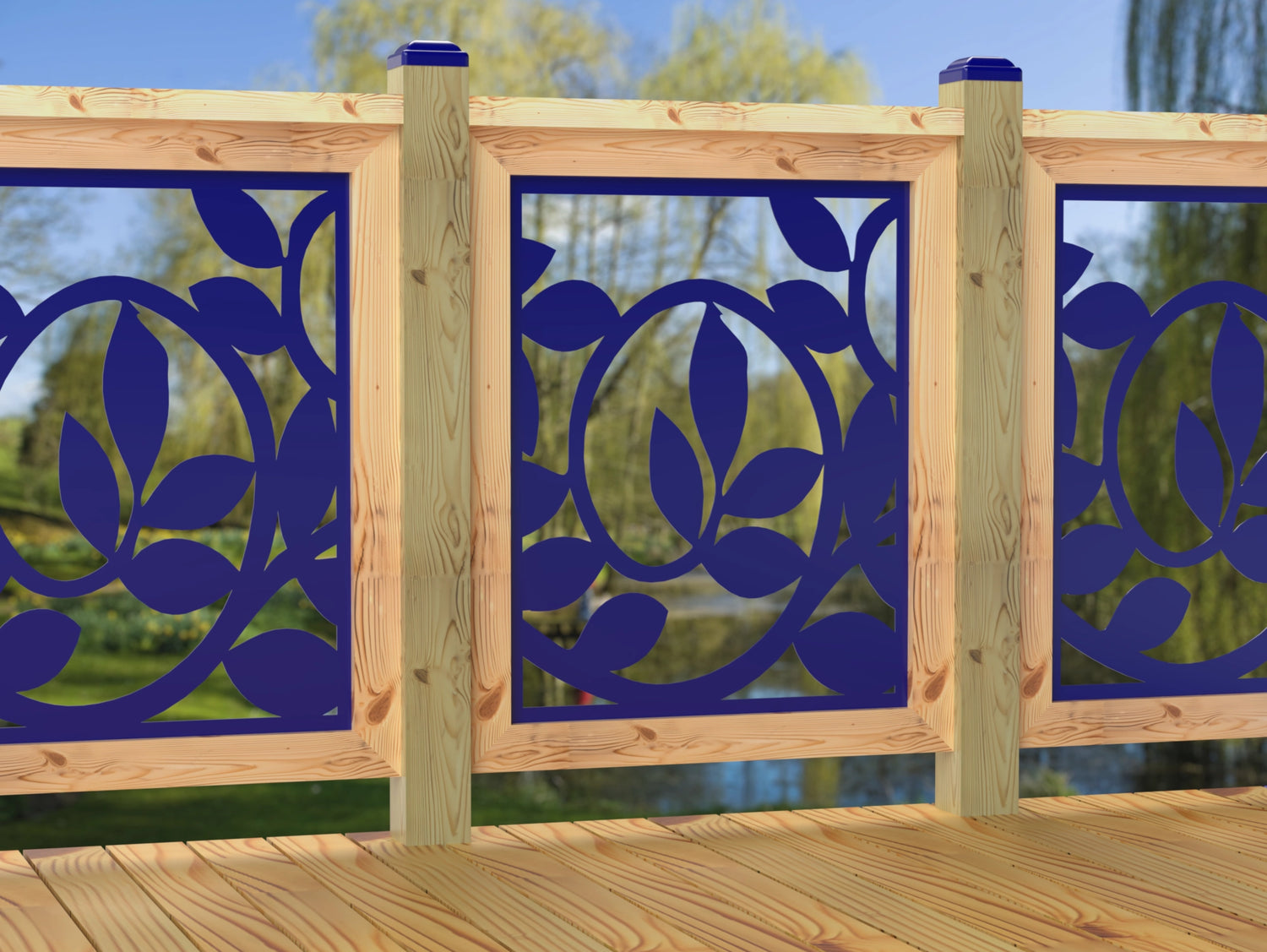 24"x30" - Vine Pattern Fence/Gate Panel Insert - Madison Iron and Wood