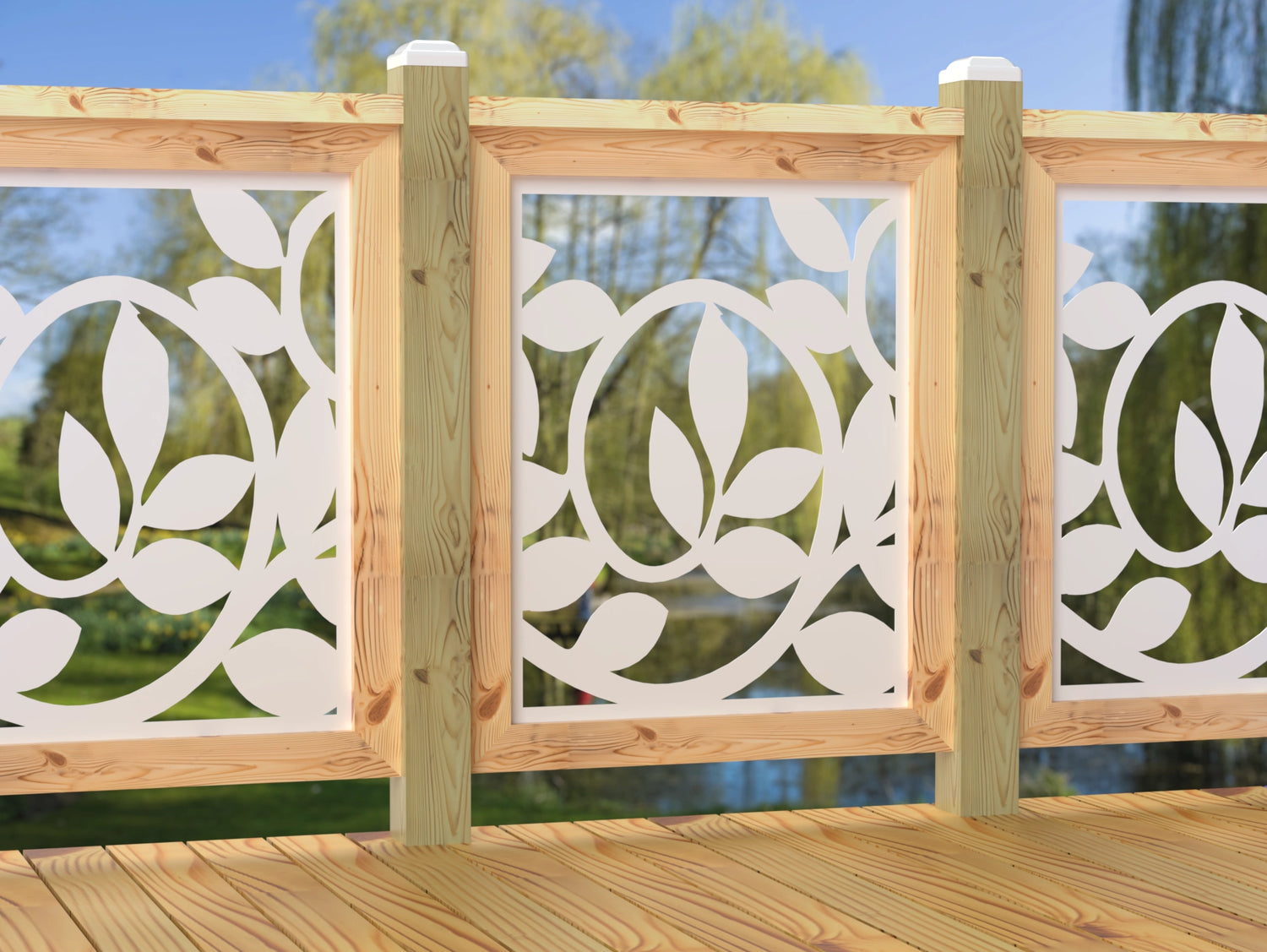 24"x30" - Vine Pattern Fence/Gate Panel Insert - Madison Iron and Wood