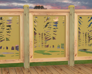 24"x30" - Bear Landscape Fence/Gate Panel Insert - Variation 4 - Madison Iron and Wood