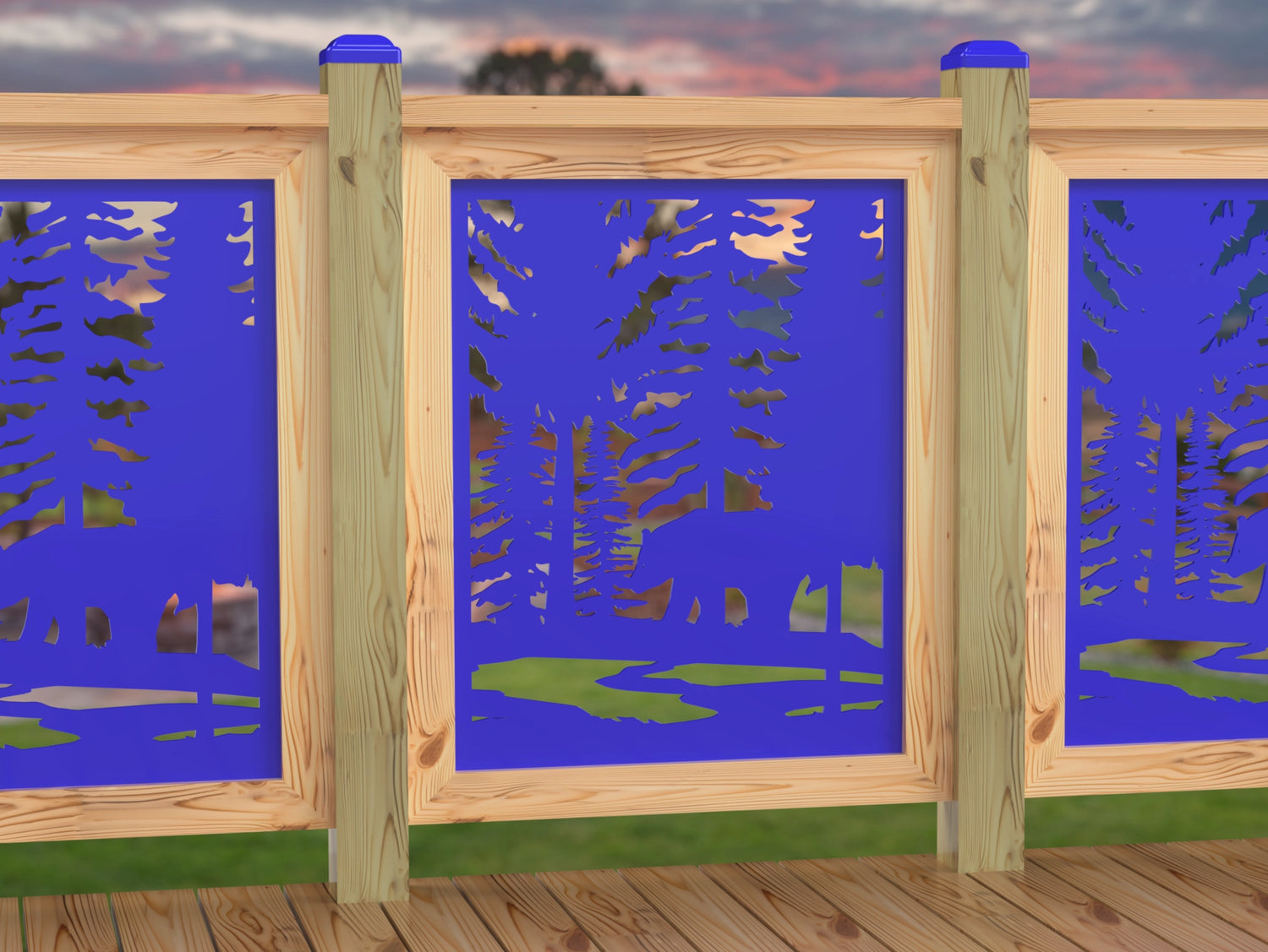 24"x30" - Bear Landscape Fence/Gate Panel Insert - Variation 4 - Madison Iron and Wood