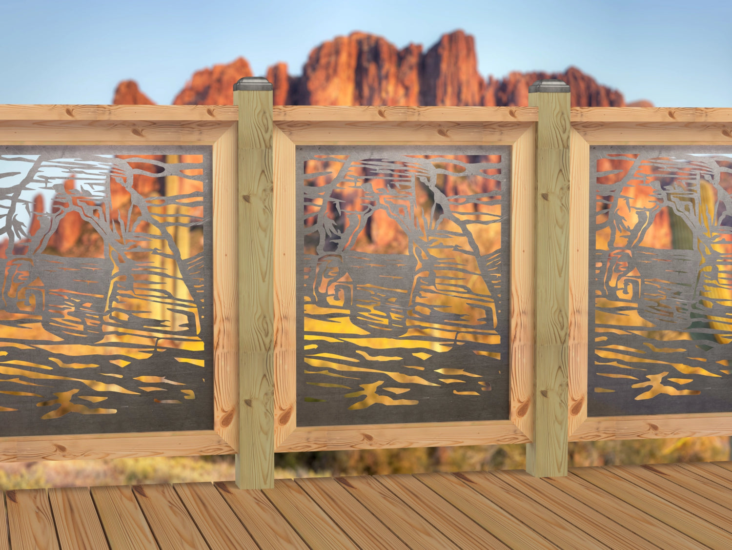 24"x30" - Arches National Park Fence/Gate Panel Insert - Madison Iron and Wood