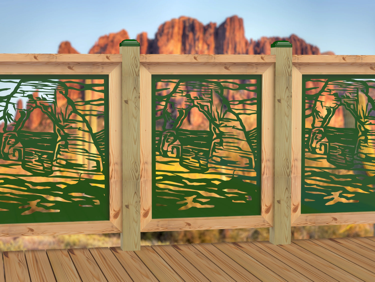 24"x30" - Arches National Park Fence/Gate Panel Insert - Madison Iron and Wood