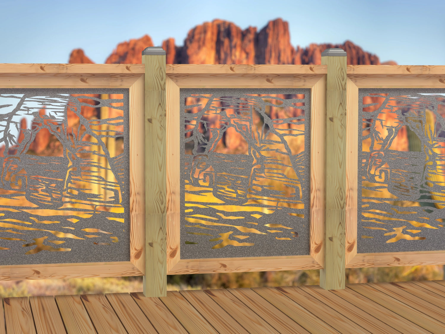 24"x30" - Arches National Park Fence/Gate Panel Insert - Madison Iron and Wood