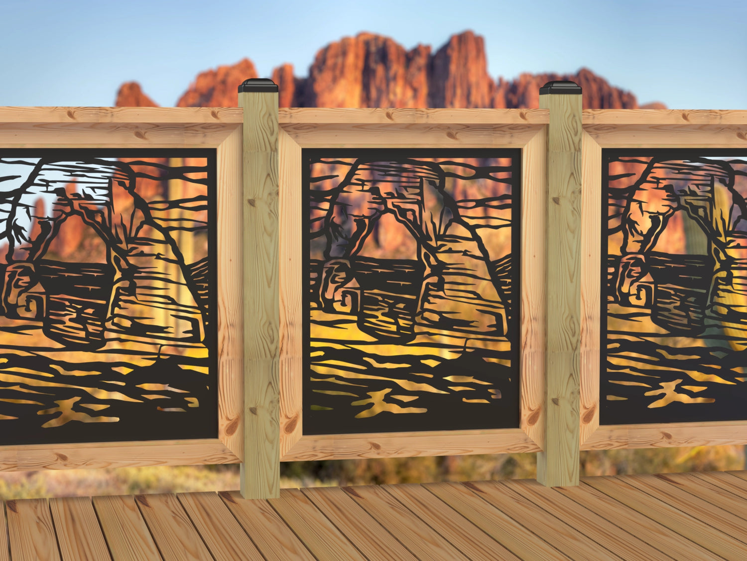 24"x30" - Arches National Park Fence/Gate Panel Insert - Madison Iron and Wood