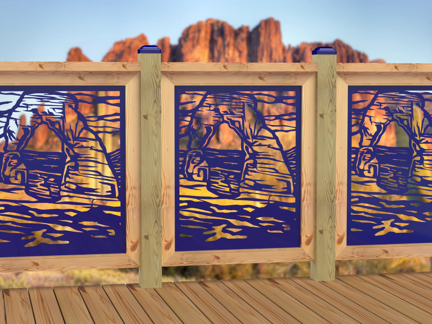 24"x30" - Arches National Park Fence/Gate Panel Insert - Madison Iron and Wood
