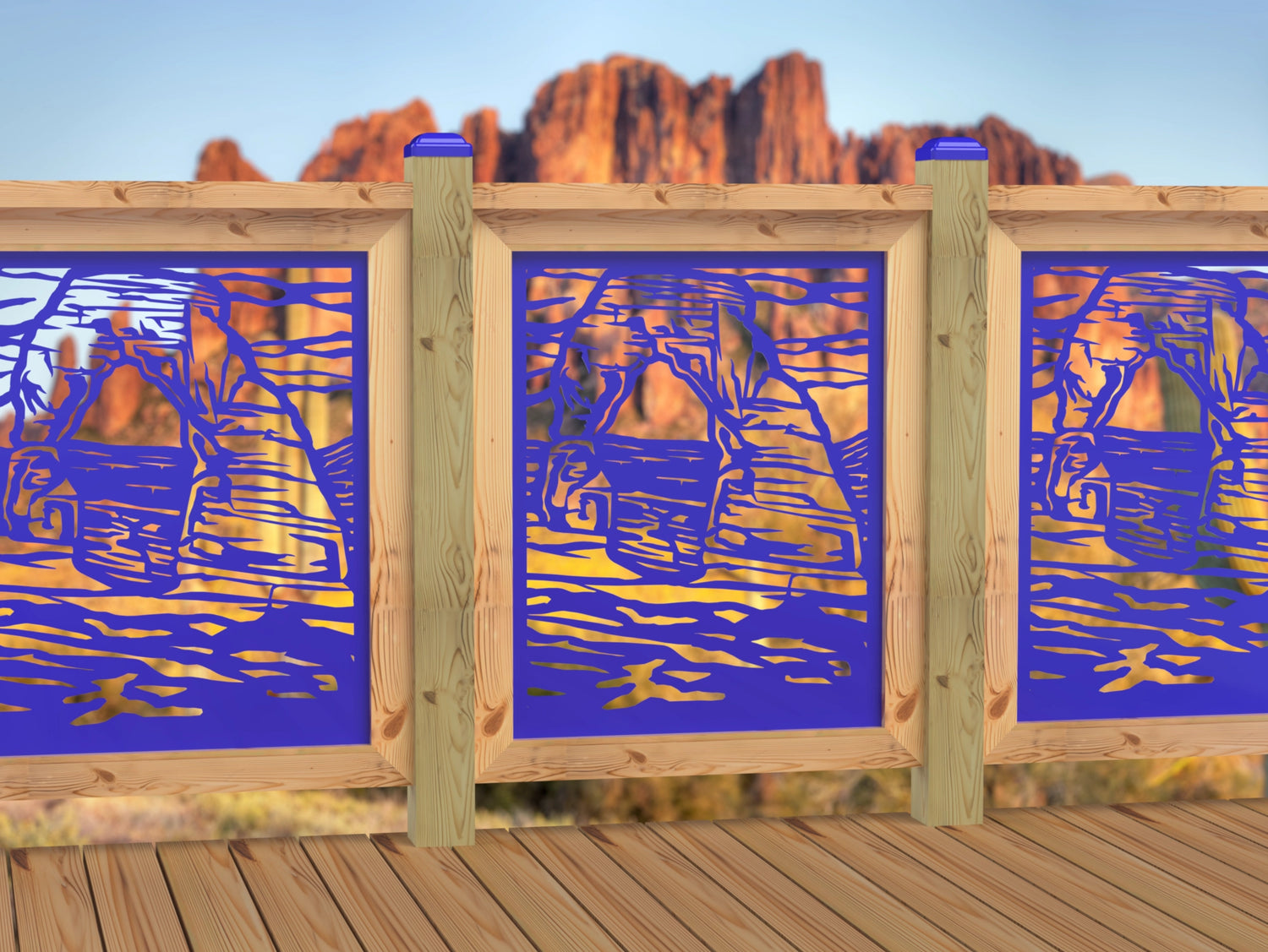 24"x30" - Arches National Park Fence/Gate Panel Insert - Madison Iron and Wood