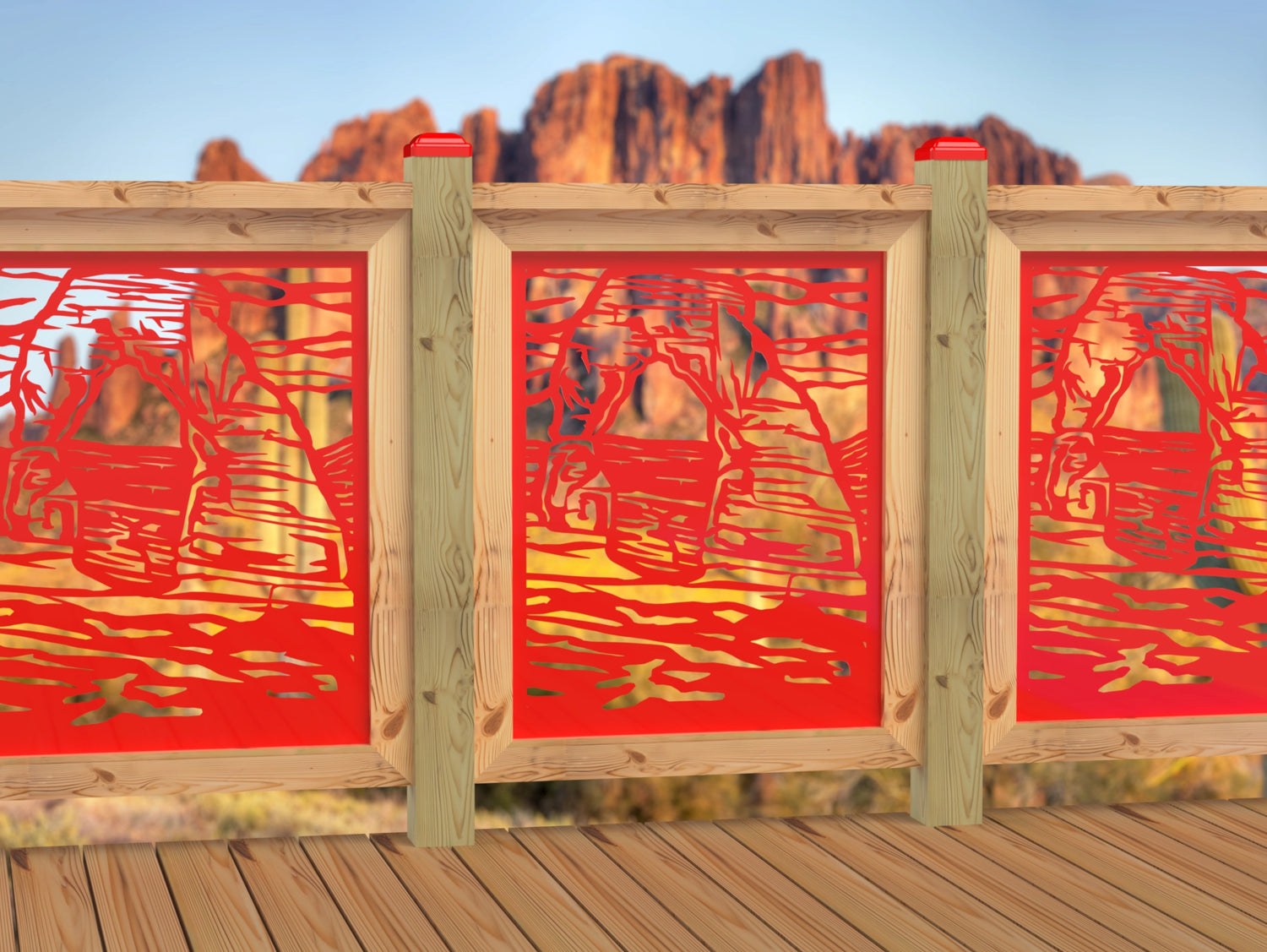 24"x30" - Arches National Park Fence/Gate Panel Insert - Madison Iron and Wood