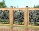 24"x30" - Bare Tree Fence/Gate Panel Insert - Madison Iron and Wood