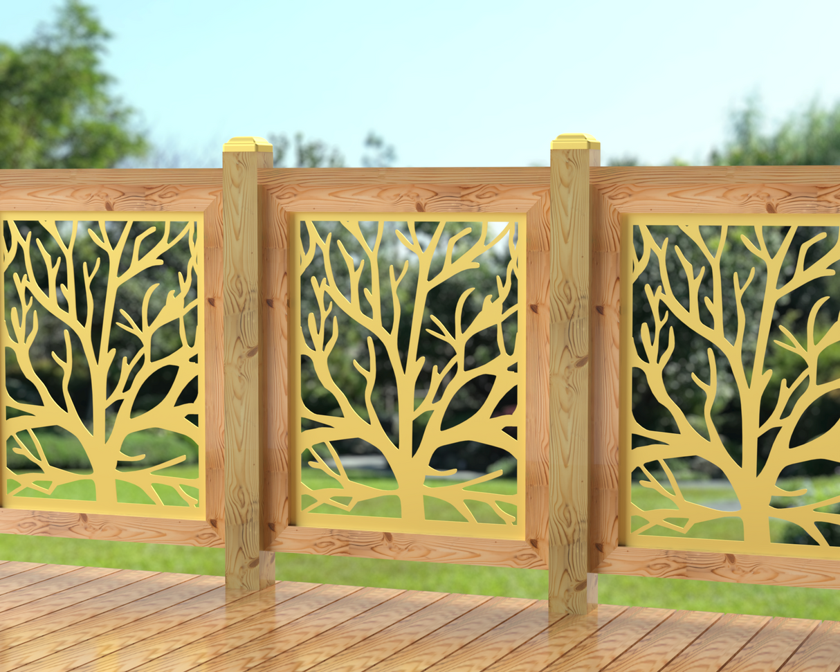 24"x30" - Bare Tree Fence/Gate Panel Insert - Madison Iron and Wood