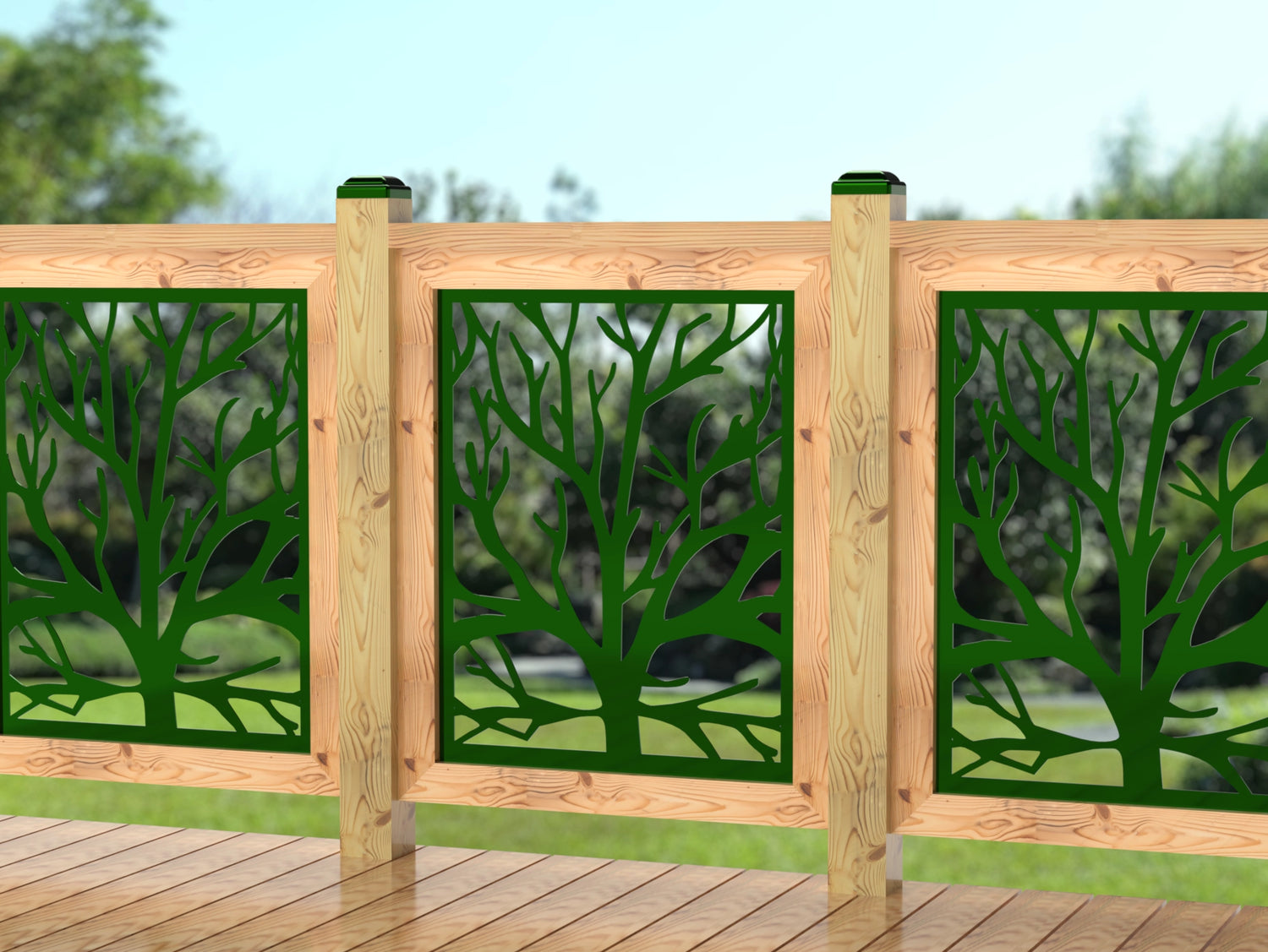 24"x30" - Bare Tree Fence/Gate Panel Insert - Madison Iron and Wood