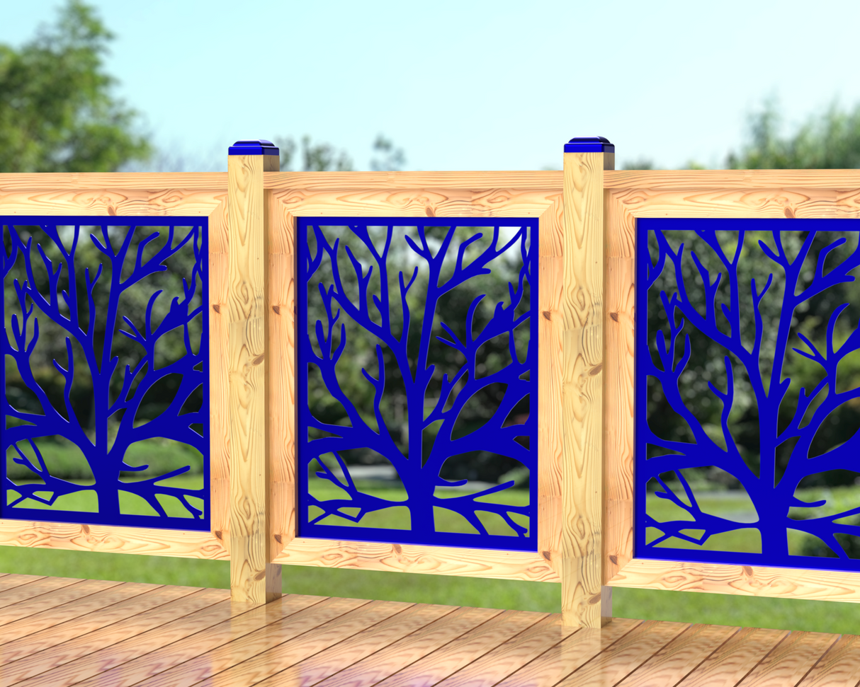 24"x30" - Bare Tree Fence/Gate Panel Insert - Madison Iron and Wood