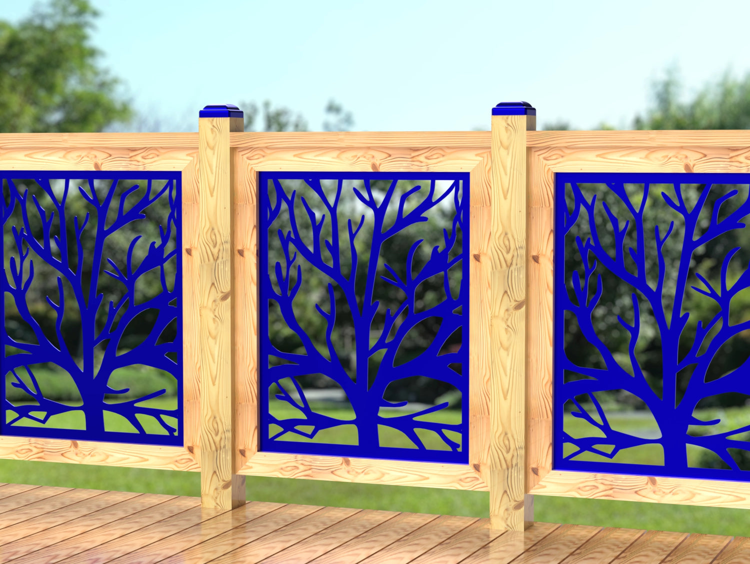 24"x30" - Bare Tree Fence/Gate Panel Insert - Madison Iron and Wood