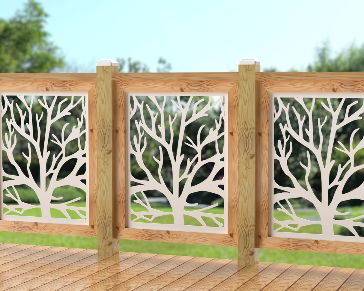 24"x30" - Bare Tree Fence/Gate Panel Insert - Madison Iron and Wood