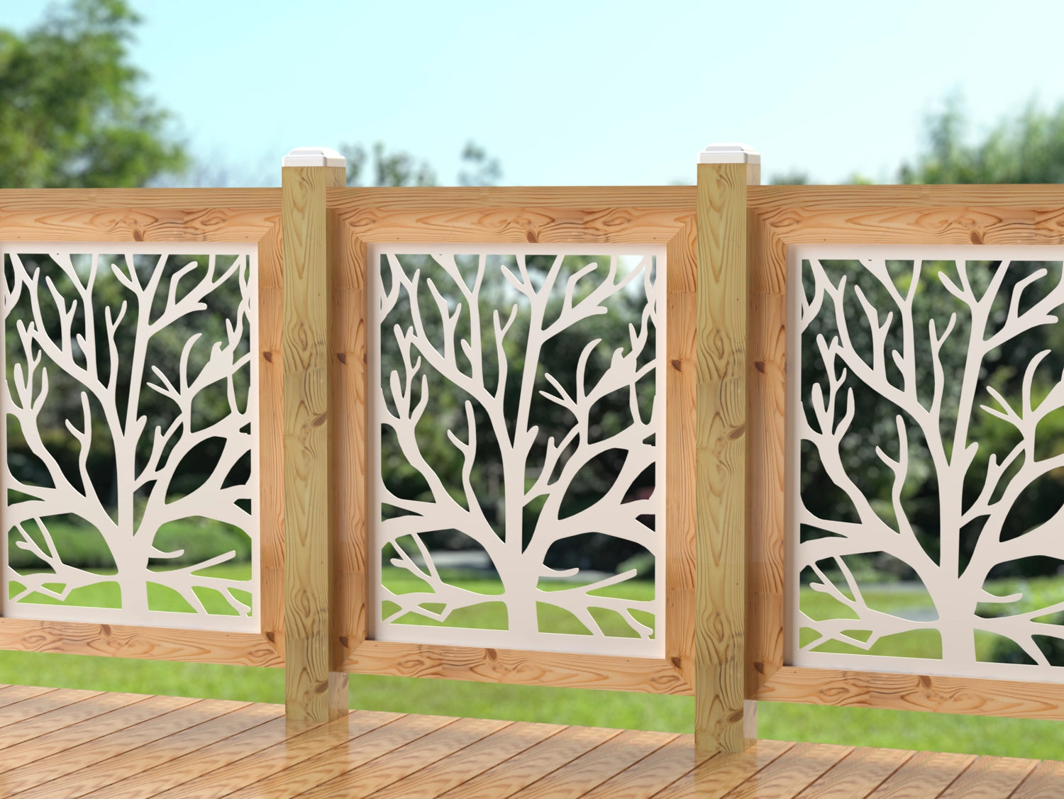 24"x30" - Bare Tree Fence/Gate Panel Insert - Madison Iron and Wood