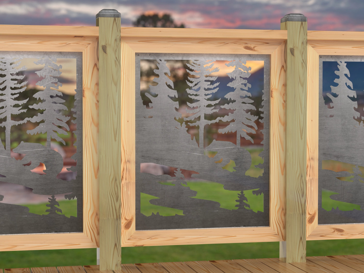 24"x30" - Bear Landscape Fence/Gate Panel Insert - Variation 2 - Madison Iron and Wood