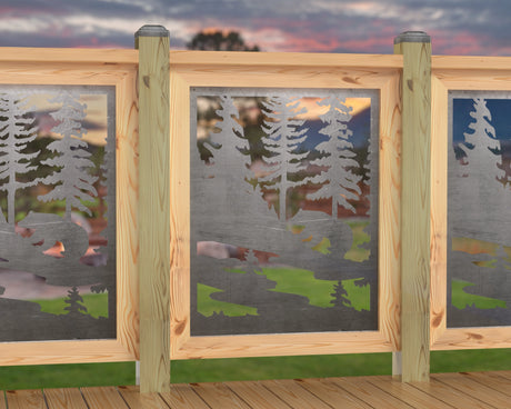 24"x30" - Bear Landscape Fence/Gate Panel Insert - Variation 2 - Madison Iron and Wood