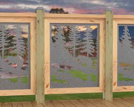 24"x30" - Bear Landscape Fence/Gate Panel Insert - Variation 2 - Madison Iron and Wood