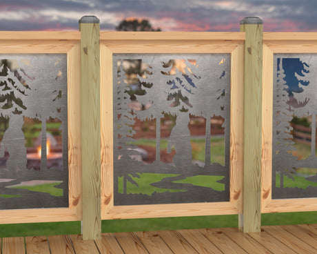 24"x30" - Bear Landscape Fence/Gate Panel Insert - Variation 3 - Madison Iron and Wood