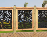 24"x30" - Budding Palm Leaf Pattern Fence/Gate Panel Insert - Madison Iron and Wood