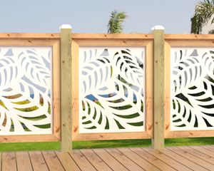 24"x30" - Budding Palm Leaf Pattern Fence/Gate Panel Insert