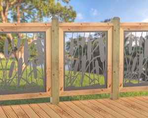 24"x30" - Cattails Fence/Gate Panel Insert