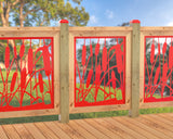 24"x30" - Cattails Fence/Gate Panel Insert - Madison Iron and Wood