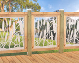 24"x30" - Cattails Fence/Gate Panel Insert - Madison Iron and Wood