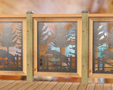 Deer Jumping Scene Railing Panel Insert
