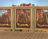 24"x30" - Devils Tower National Monument Fence/Gate Panel Insert - Madison Iron and Wood