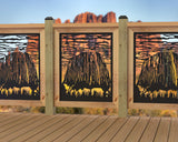 24"x30" - Devils Tower National Monument Fence/Gate Panel Insert - Madison Iron and Wood