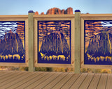 24"x30" - Devils Tower National Monument Fence/Gate Panel Insert - Madison Iron and Wood