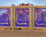 24"x30" - Devils Tower National Monument Fence/Gate Panel Insert - Madison Iron and Wood